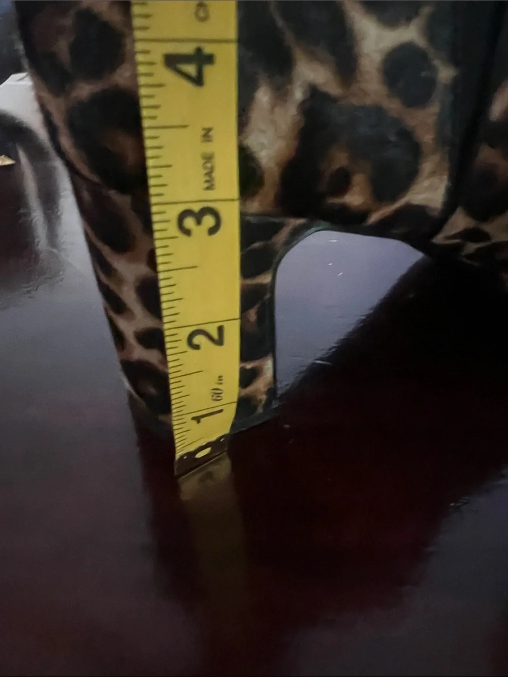 White House Black Market Leopard-Print Ankle Booties in Tan and Black